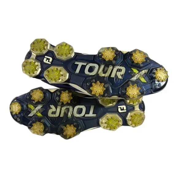 FootJoy Tour X Golf Shoes Men’s 11M White Navy Cleated 55404 - Picture 7 of 7